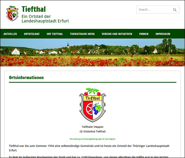 Tiefthal-Webseite